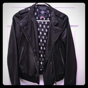 Victoria’s Secret PINK black leather moto jacket